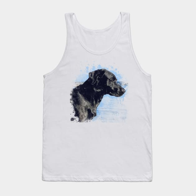 Black dog Tank Top by Ginstore